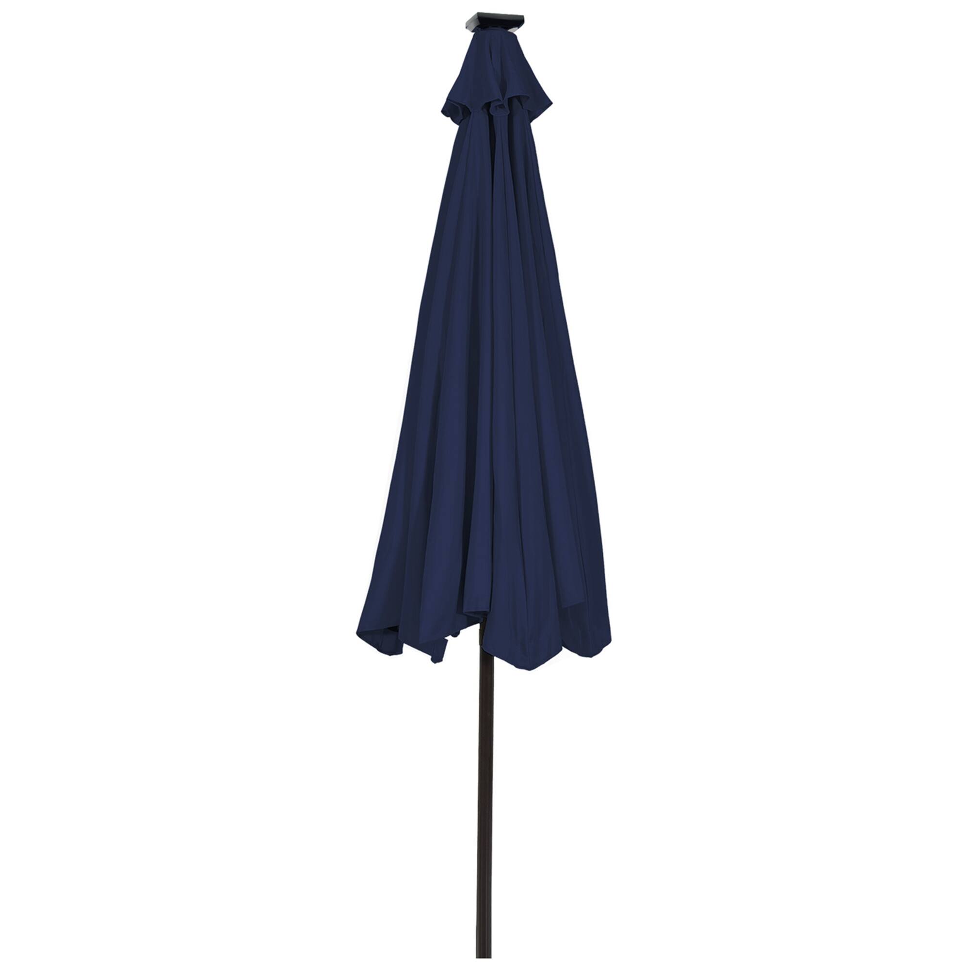Alt View 1. Costway - 9 FT Patio Solar Umbrella LED Patio Market Steel Tilt with Crank Outdoor - Navy.