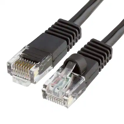 Front. Cmple.com - Cmple - Cat5e Ethernet Cable 75 ft, 350 MHz UTP Cat 5e Ethernet Patch Cord, 1Gbps Network Lan Cables, RJ45 - Black - Black.