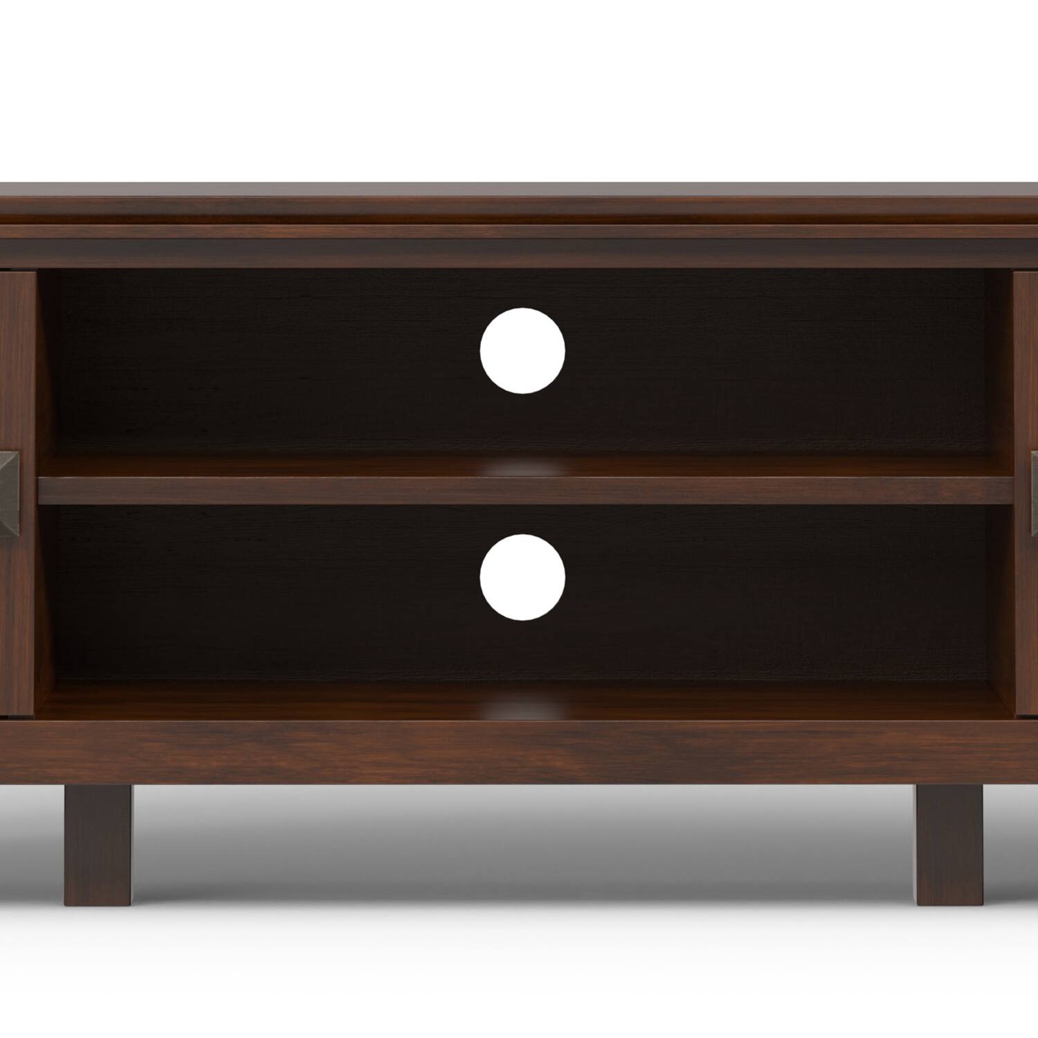 Alt View 8. Simpli Home - Artisan SOLID WOOD 72 inch Wide Transitional TV Media Stand in Russet Brown For TVs up to 80 inches - Russet Brown.