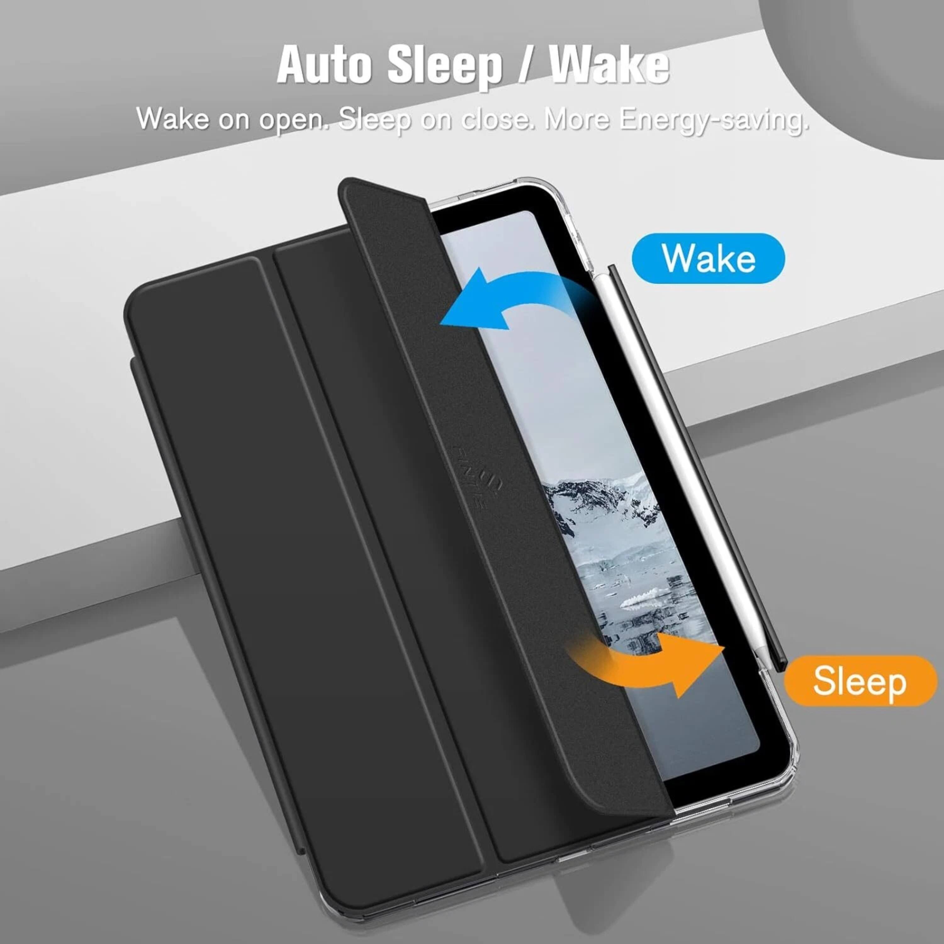 Auto Sleep / Wake  
Wake on open. Sleep on close. More Energy-saving.