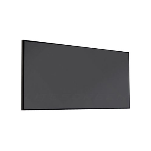 Left View: Elite Screens - Lunette 2 180" Fixed Projector Screen - White/Black