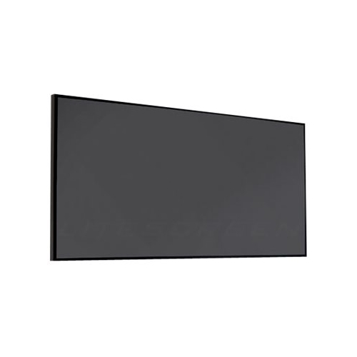 Left View: Elite Screens - Sable Frame Series 110" Fixed Screen - Black Velvet