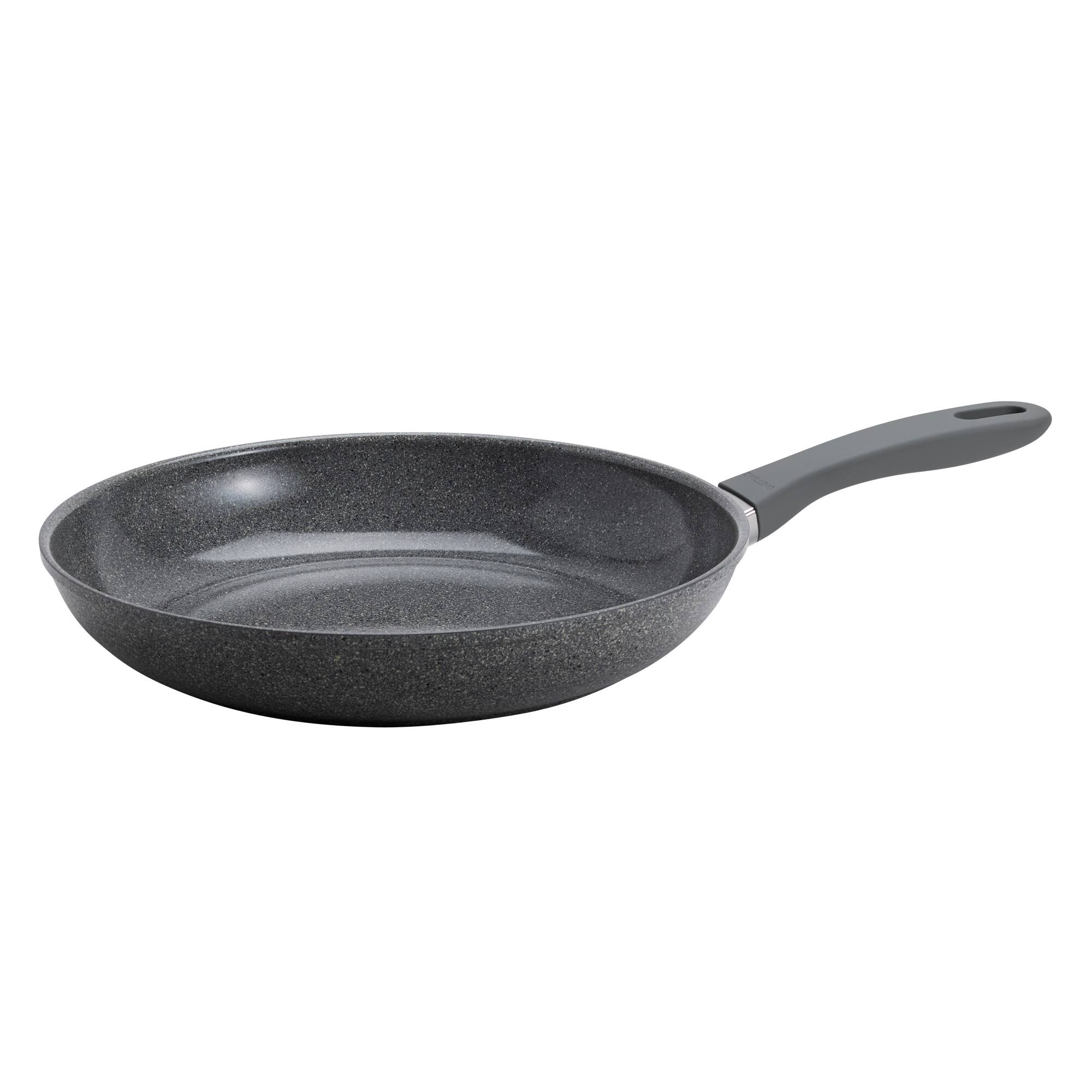 Front. ZWILLING - ZWILLING Parma Plus Ceramic 12-inch Aluminum Ceramic Nonstick Fry Pan - Grey.