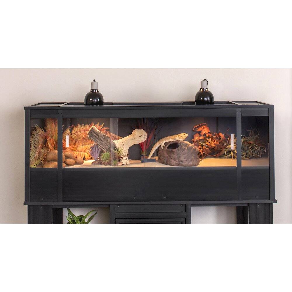 Angle. New Age Pet - ECOFLEX 60" Mojave Reptile Lounge in Black.