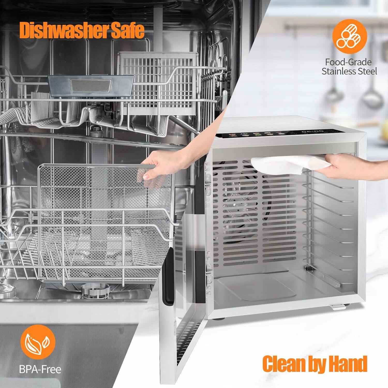 - Dishwasher Safe
- Food-Grade Stainless Steel
- BPA-Free
- Clean by Hand