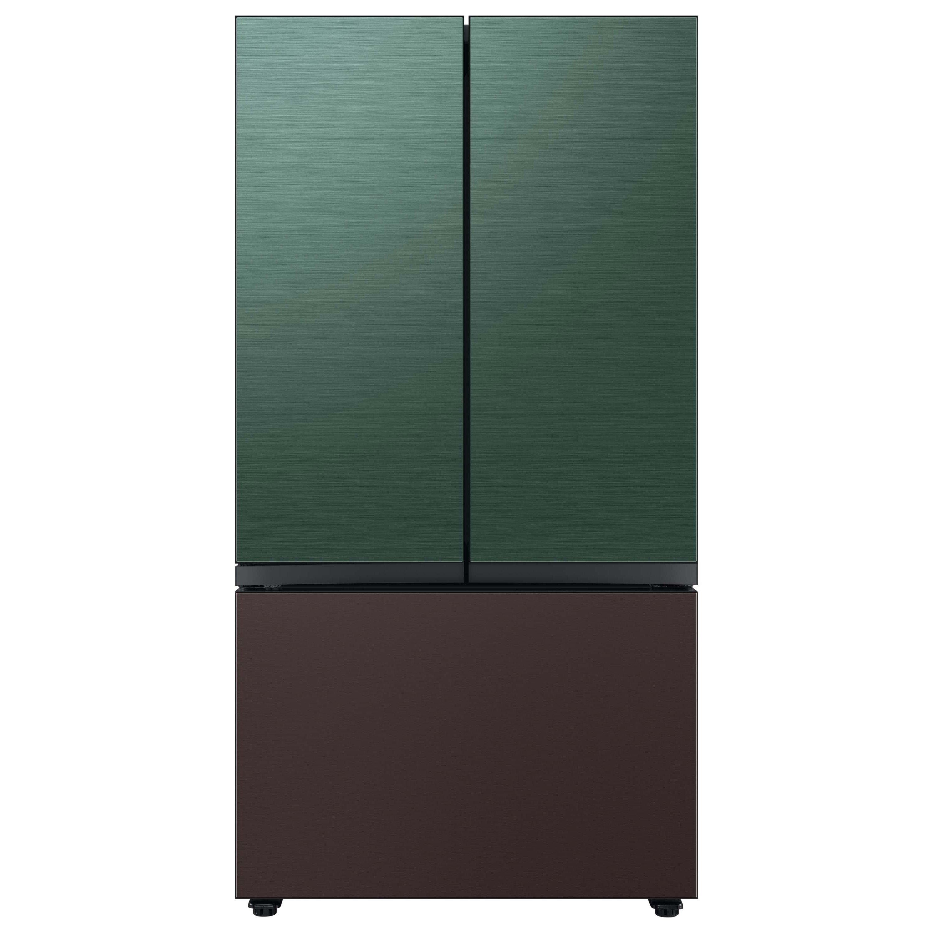 Alt View Zoom 16. Samsung - Bespoke 3-Door French Door Refrigerator Panel - Bottom Panel - Tuscan Steel.