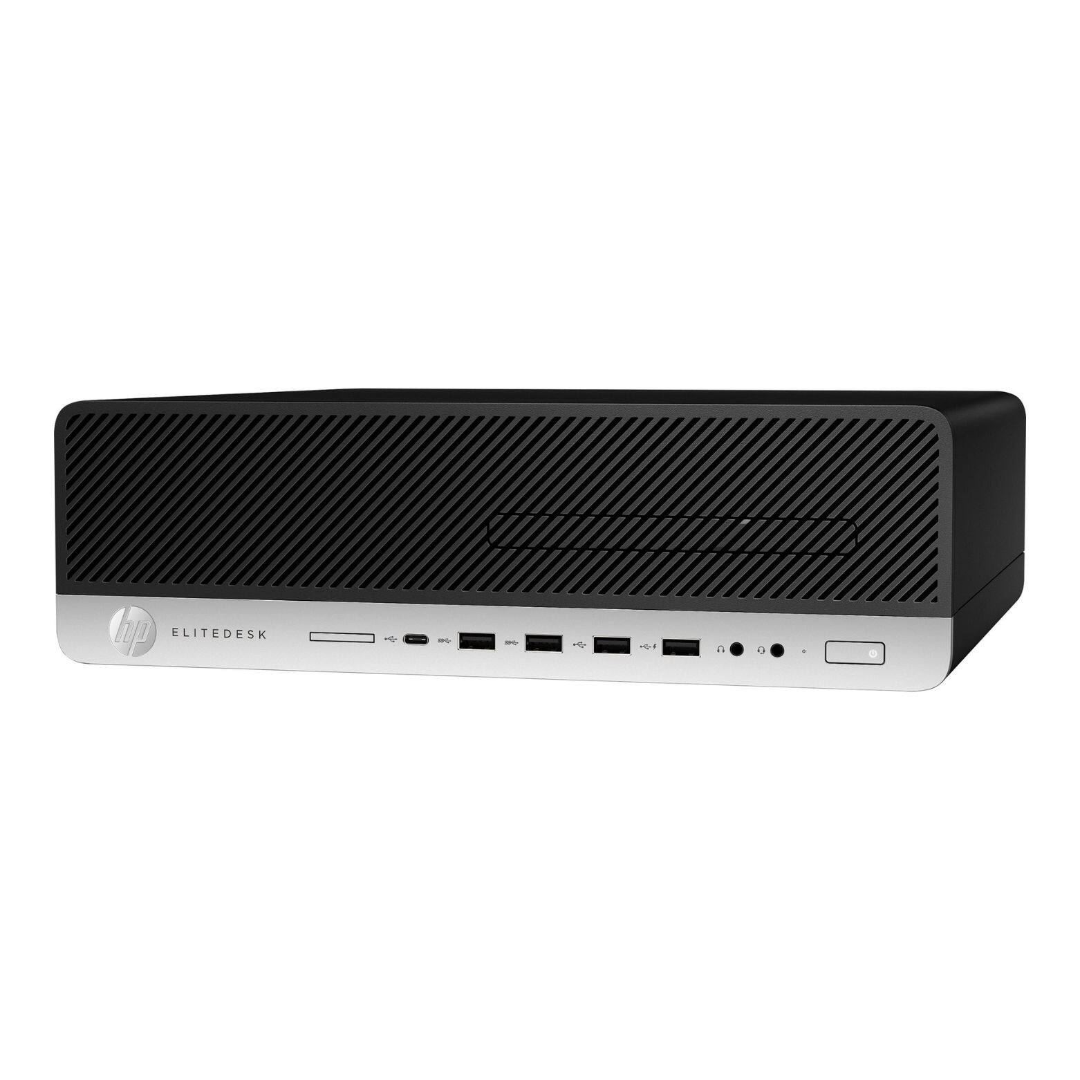 Alt View 1. HP - EliteDesk 800 G5 SFF Intel Core i5-9500 3 GHz 16 GB DDR4 256 GB SSD Intel UHD Graphics 630 Windows 11 Pro Desktop - Black.