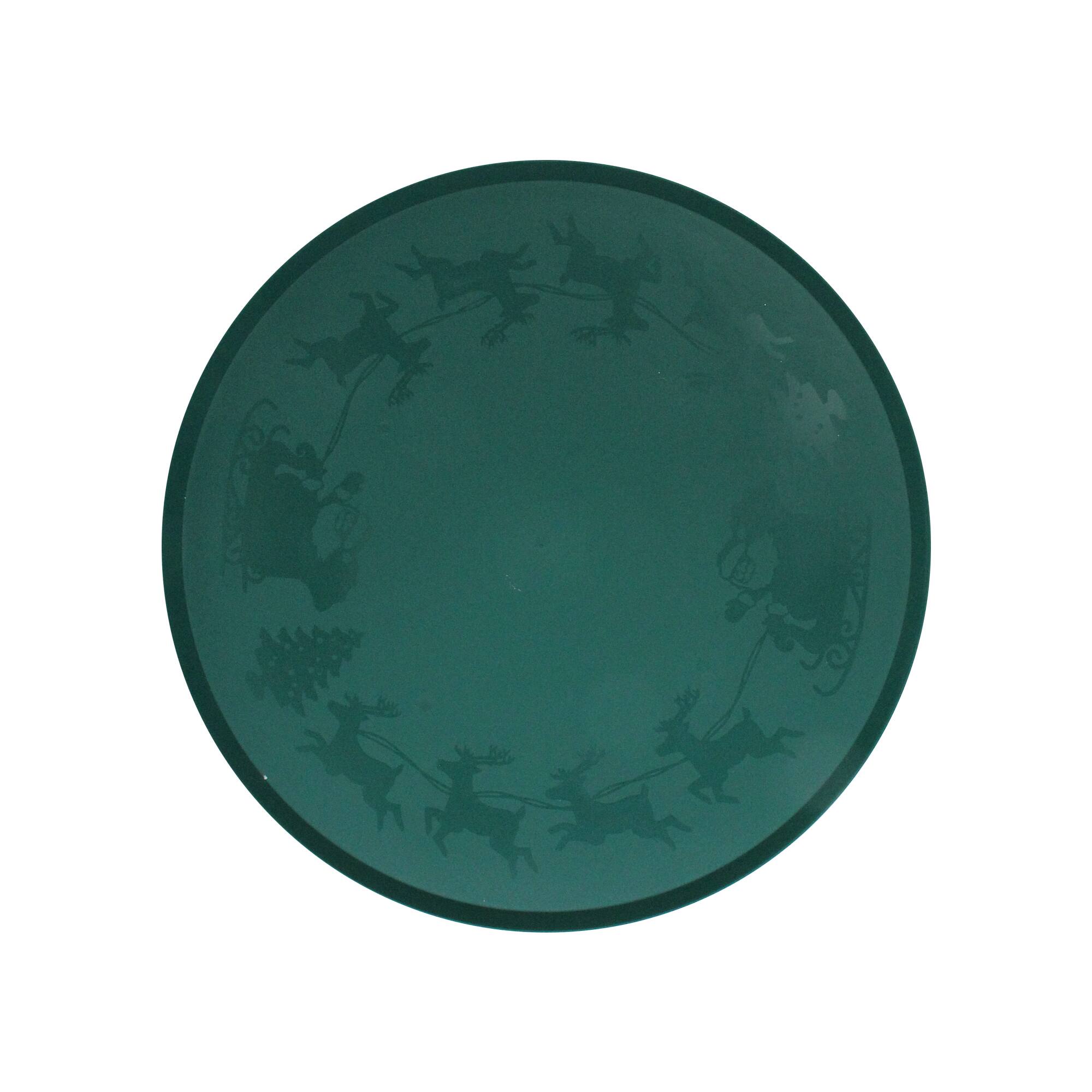 Front. Jack Post - 28" Handi Thing Resin Christmas Tree Stand Tray - Green.