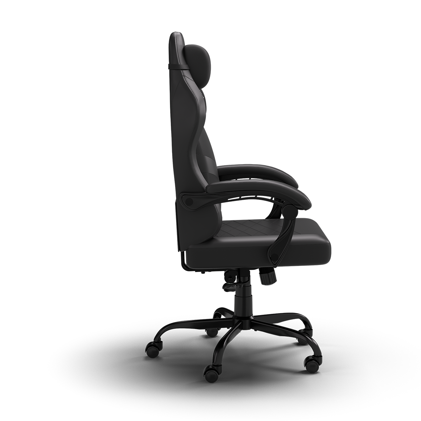 Alt View 3. CORSAIR - TC80 Fabric & Leatherette Gaming Chair – Comfortable wide seat, Detachable neck pillow, with Steel 5-star base - Blck.