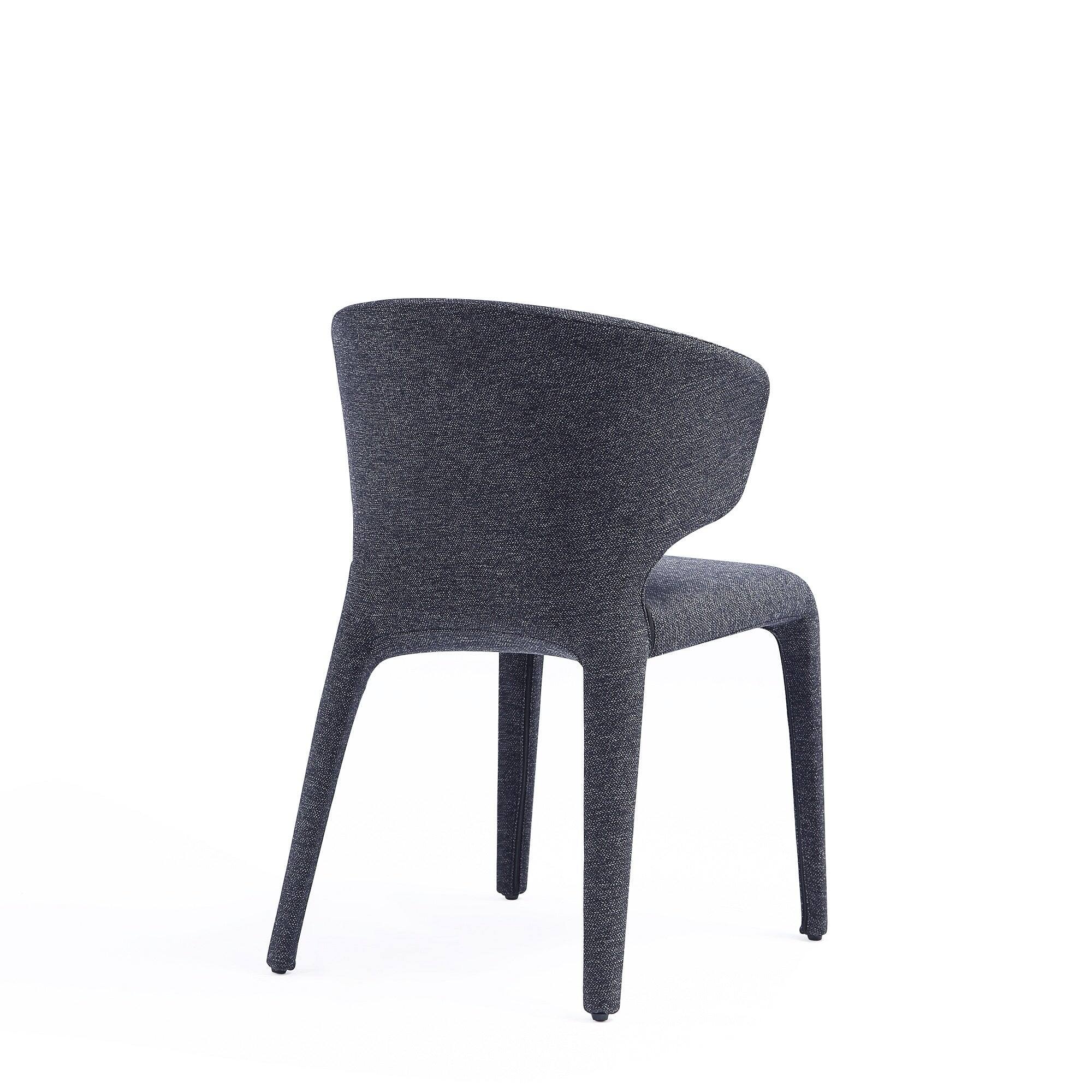 Alt View 3. Manhattan Comfort - Conrad Mid-Century Modern Upholstered Dining Chair - Set of 4 - Black.