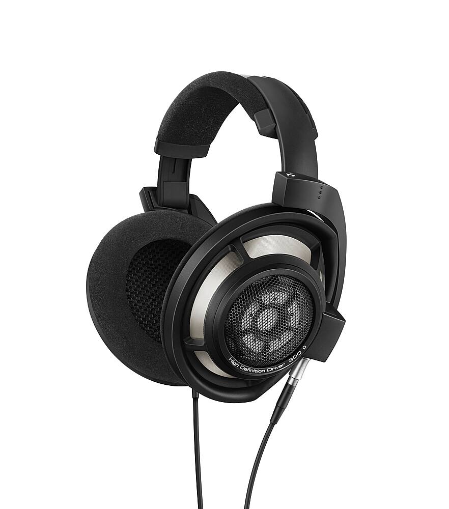 Front. Sennheiser - HD 800 S Over-the-Ear Audiophile Reference Headphones - Ring Radiator Drivers, Open-Back Earcups, with Balanced Cable - Black.