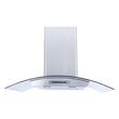 Windster - 30" Convertible Range Hood - Stainless steel and glass - Larger Front