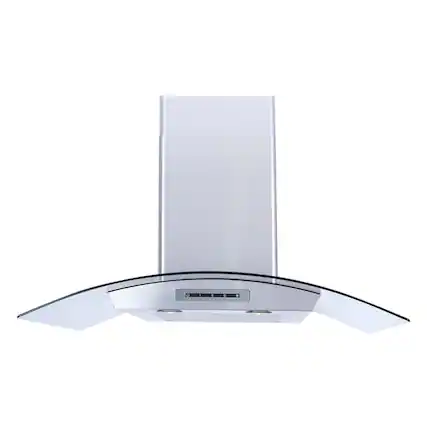 Front. Windster Hoods - 30" Convertible Range Hood - Stainless steel and glass.
