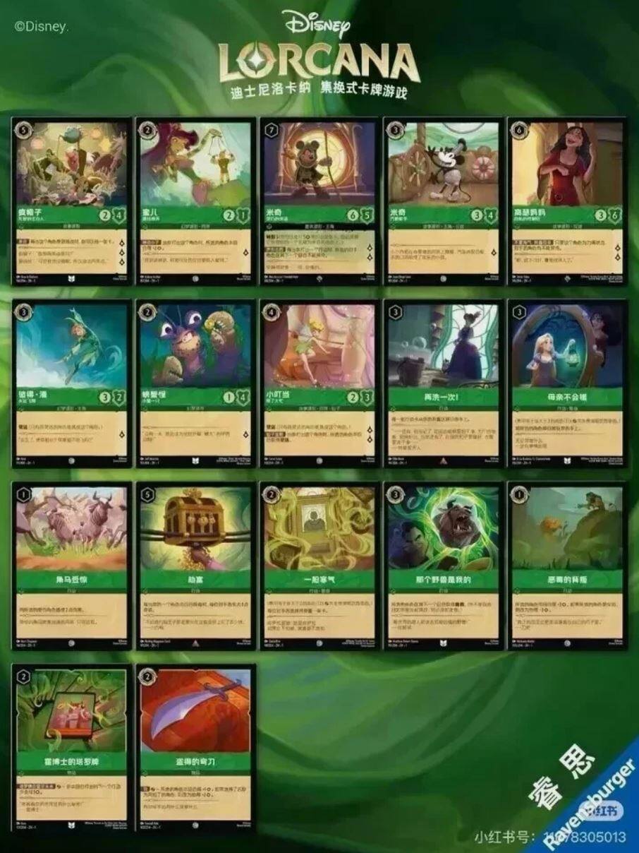 Disney LORCANA  
5 2 7 3  
2 4  
2 I  
6 5 3 4  
3 6  
3 2 3 3  
3 2  
1 4  
FM 2 3  
1 5 2  
2 2  

Ravensburger  
Raver  
8305013