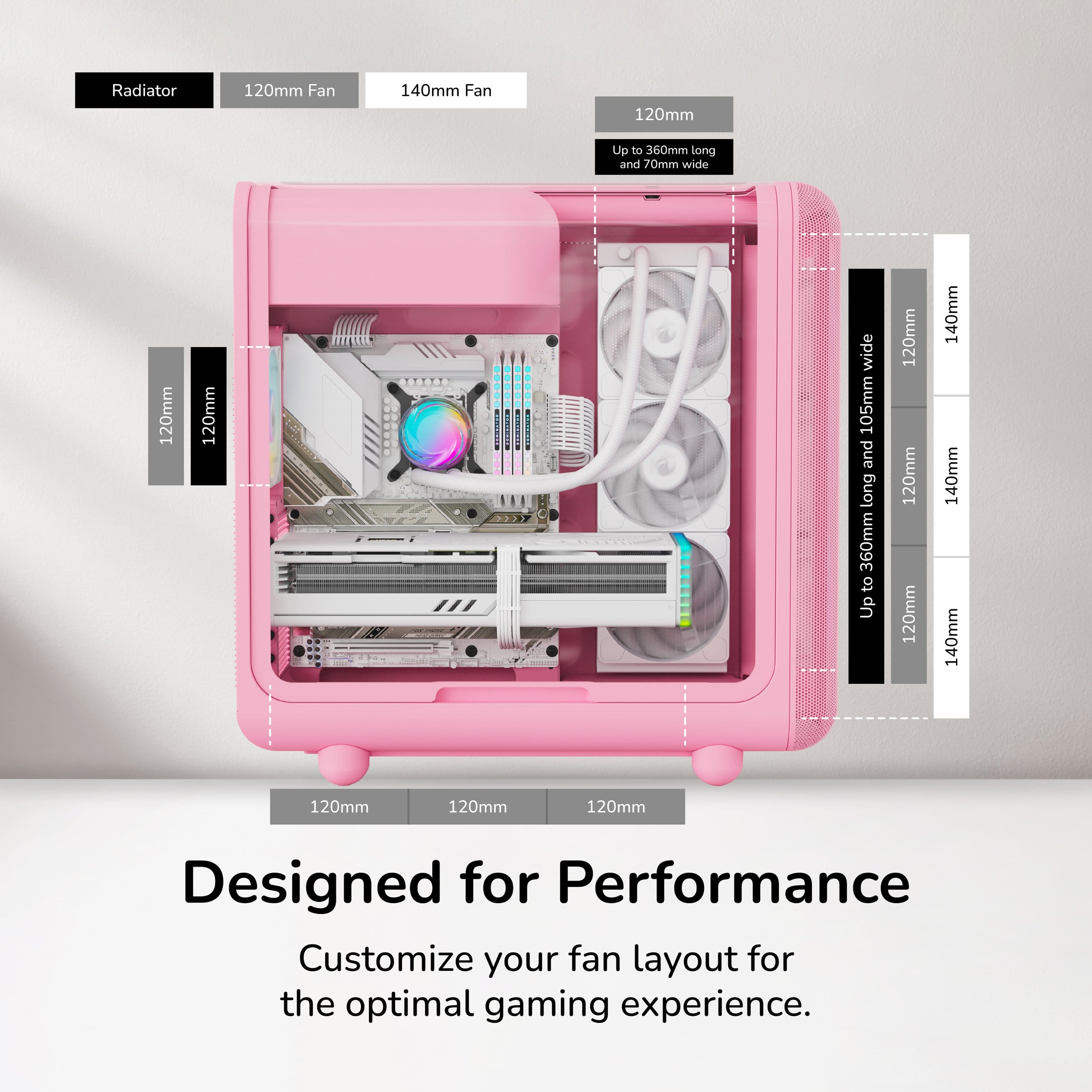 HYTE X50 Modern Performance ATX Mid Tower PC Gaming Case