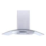 Windster Hoods - 36 inches - Convertible - Wall Range Hood - Stainless Steel/Glass
