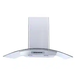 Windster Hoods - 36 inches - Convertible - Wall Range Hood - Stainless Steel/Glass