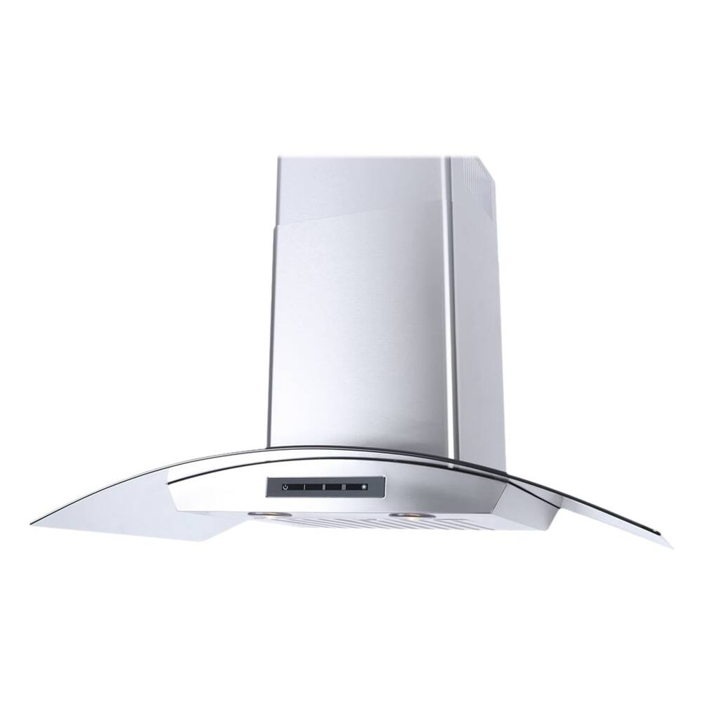 Alt View 11. Windster Hoods - 36" Convertible Range Hood - Stainless steel and glass.
