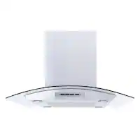 Windster Hoods - 30 inches - Convertible - Island Range Hood - Stainless Steel/Glass - Front_Zoom