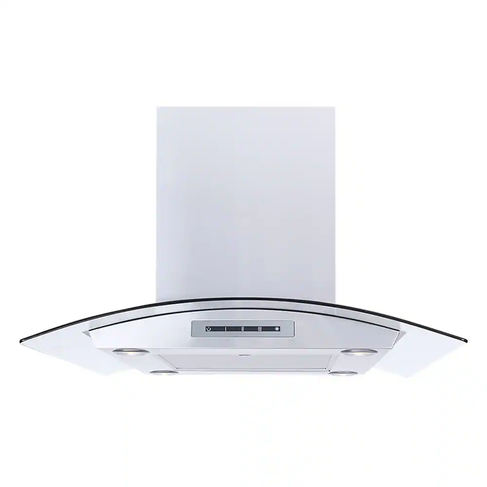 Windster Hoods - 30 inches - Convertible - Island Range Hood - Stainless Steel/Glass