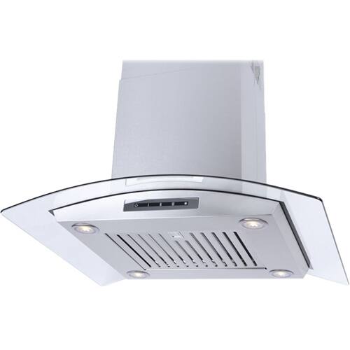 Alt View 11. Windster Hoods - 30" Convertible Range Hood - Stainless steel and glass.