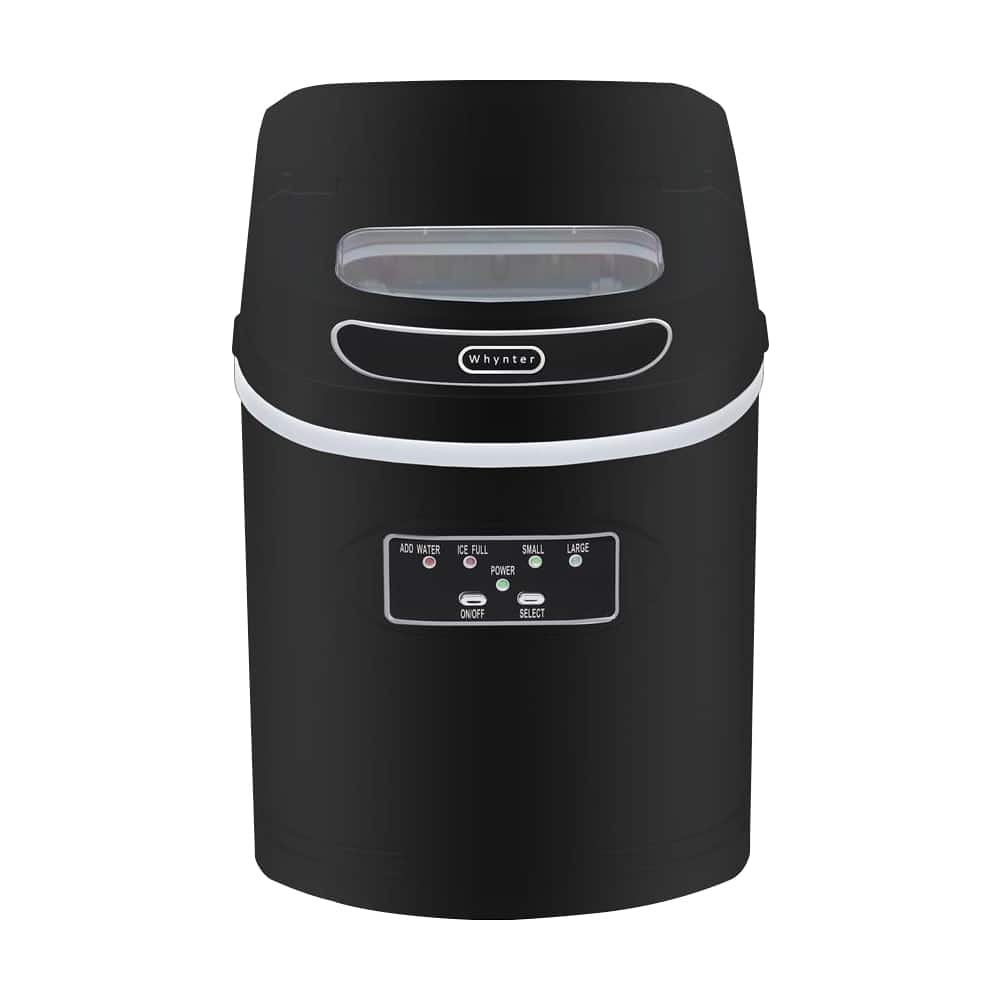 Front. Whynter - Whynter Compact Portable Ice Maker 27 lbs - Metallic Black.