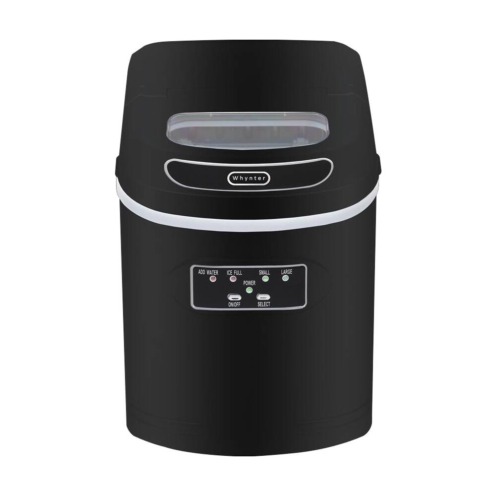 Front. Whynter - Whynter Compact Portable Ice Maker 27 lbs - Metallic Black.