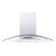 Windster - 35" Convertible Range Hood - Stainless steel and glass - Larger Front