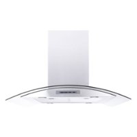 Windster Hoods - 36" Convertible Range Hood - Stainless steel and glass - Front_Zoom