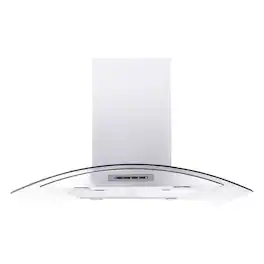 Windster Hoods - 36 inches - Convertible - Island Range Hood - Stainless Steel/Glass