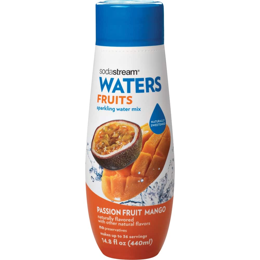 Front. SodaStream - Waters Fruits Passionfruit Mango Sparkling Drink Mix.
