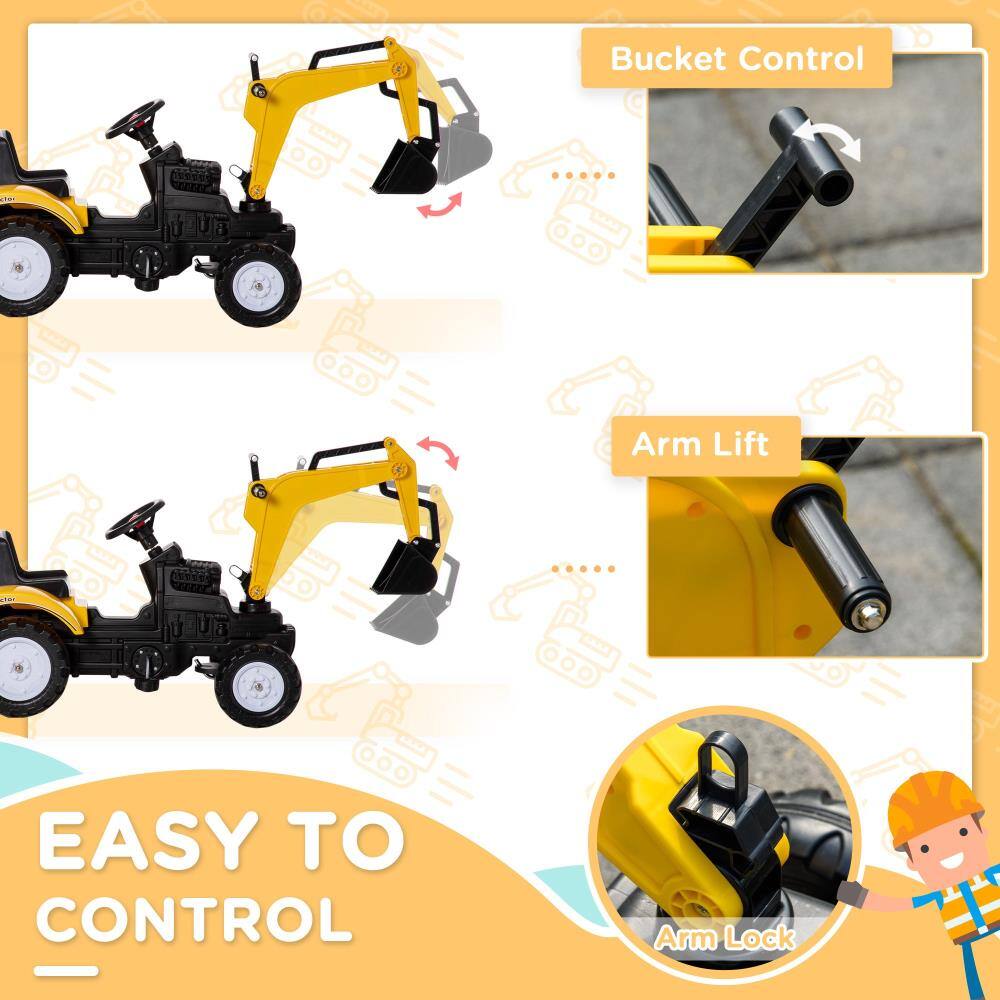 Bucket Control  
Arm Lift  
Arm Lock  

EASY TO CONTROL