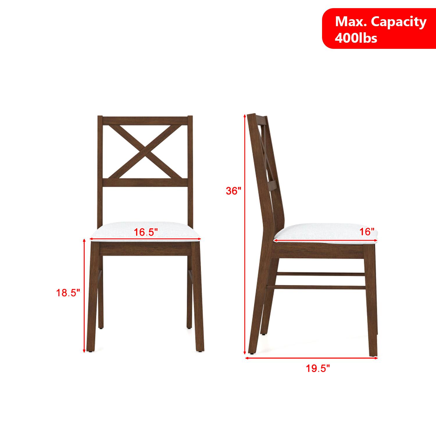 Max. Capacity 400lbs  
36"  
16.5"  
16"  
18.5"  
19.5"