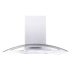 Windster Hoods - 41" Convertible Range Hood - Stainless steel and glass - Front_Zoom