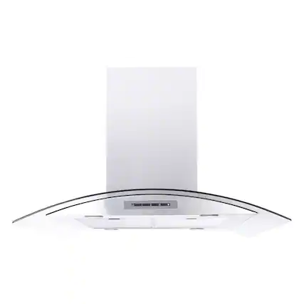 Front. Windster Hoods - 41" Convertible Range Hood - Stainless steel and glass.