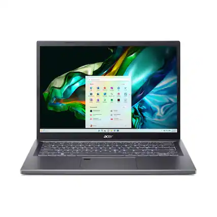 Front. Acer - Aspire 5 A514-56M-576D 14" Laptop Intel Core i5-1335U 1.30GHz 8GB RAM 512GB SSD Windows 11 Home - Gray.