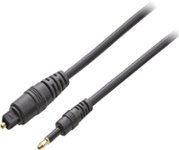 Front Zoom. 6' Toslink to mini Toslink Chromecast Audio
 Optical Cable - Black.