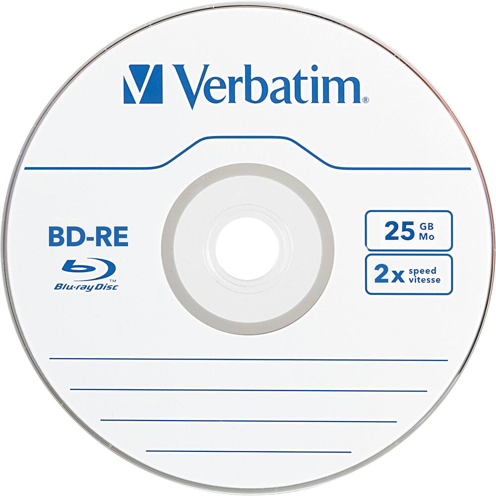 Alt View 11. Verbatim - Blu-ray Rewritable Media BD-RE - 2x - 25 GB - 10 Pack Spindle.