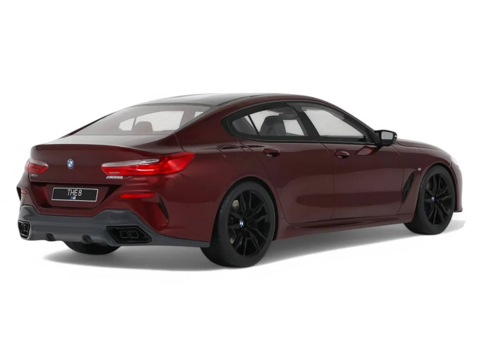 Alt View 1. GT Spirit - 2023 BMW M850I xDrive M Performance Aventurine Red with Carbon Top 1/18 Model Car by GT Spirit - Red with Carbon.