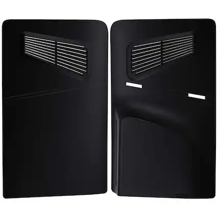 Front. MobileSentrix - Black Console Shell Faceplate Covers Replacement Compatible For PlayStation 5 Slim PS5 (2 Piece Set) - Black.