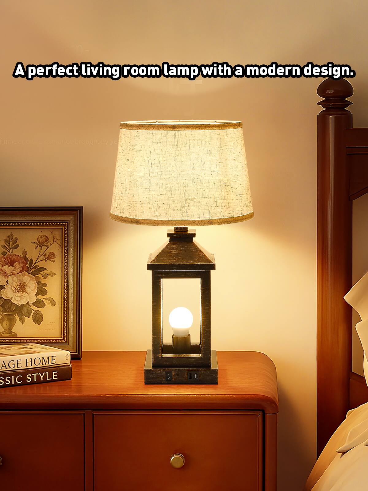 A perfect living room lamp with a modern design.  
AGE HOME  
CLASSIC STYLE