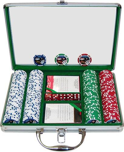 Front Standard. Trademark - Jackpot Casino 200-Piece 11.5-Gram Poker Chip Set.