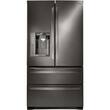 LG - 26.7 Cu. Ft. 4-Door French Door Refrigerator - Black stainless steel - Larger Front
