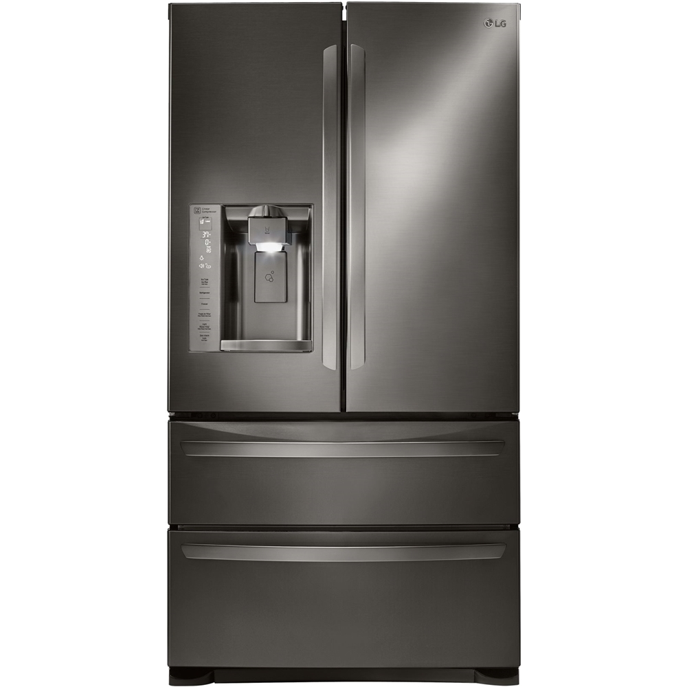 Best Buy: LG 26.7 Cu. Ft. 4-Door French Door Refrigerator Black Black Stainless Steel Refrigerator Best Buy