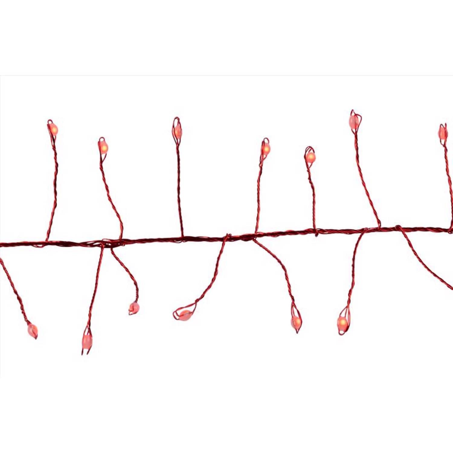 Celebrations - Platinum LED Big Seed Cluster Red 250 ct String Christmas Lights 10 ft.