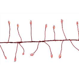 Celebrations - Platinum LED Big Seed Cluster Red 250 ct String Christmas Lights 10 ft.