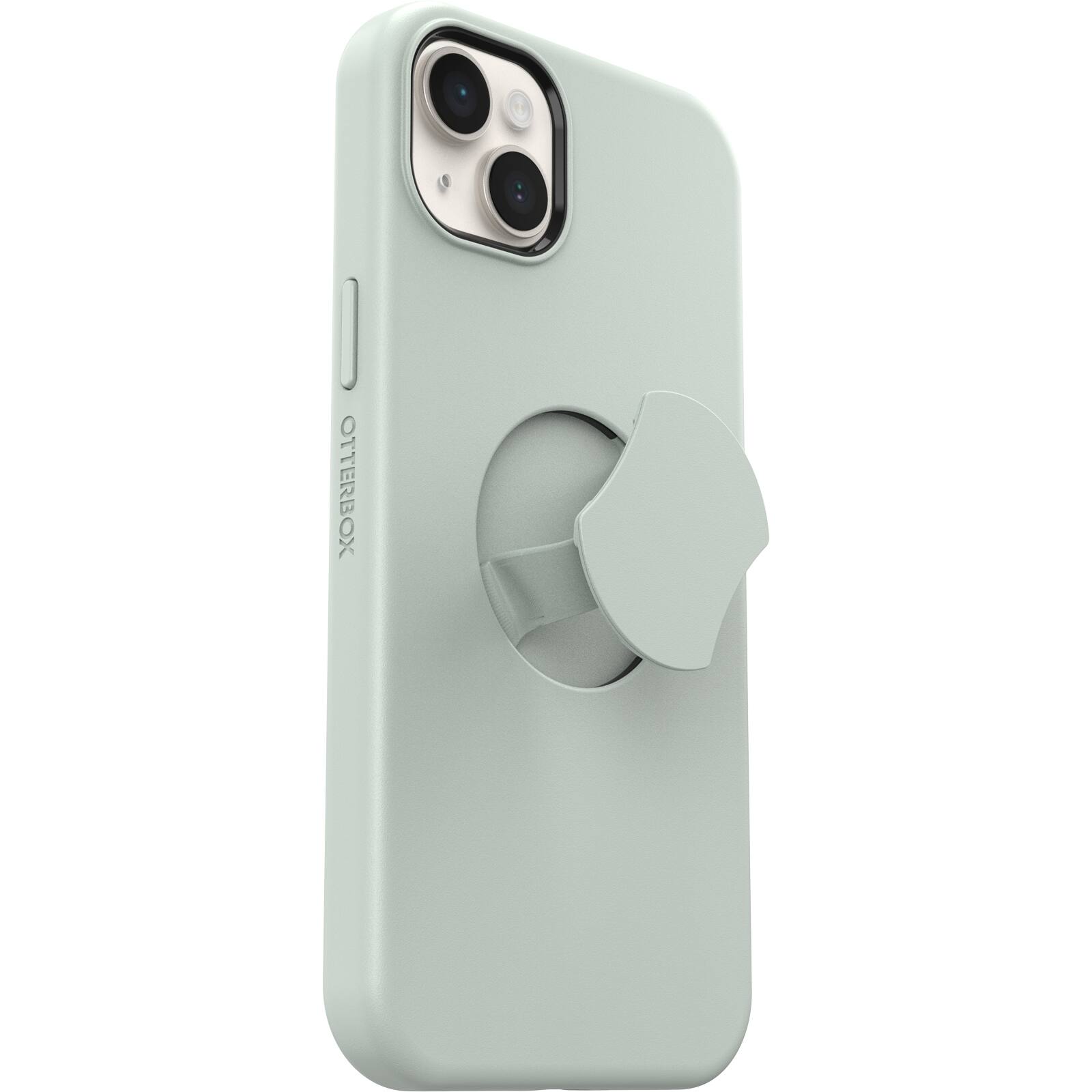 Angle. OtterBox - OtterGrip Symmetry Series Hard Shell for Apple iPhone 14 Plus - Chill Out.