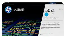 Front. HP - 507A Toner Cartridge - Cyan.