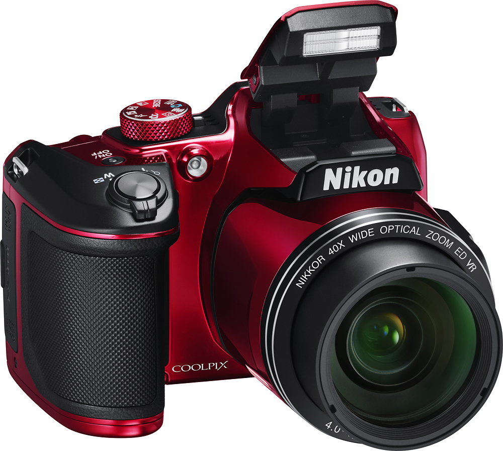 カメラ デジタルカメラ Best Buy: Nikon COOLPIX B500 16.0-Megapixel Digital Camera Red 26508
