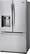 Left. LG - 27.6 Cu. Ft. French Door Refrigerator with Thru-the-Door Ice and Water - Stainless Steel.
